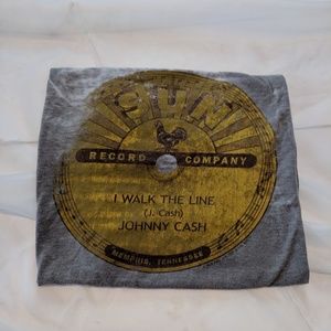 Sun Record Compant Johnny Cash T Shirt Size Large